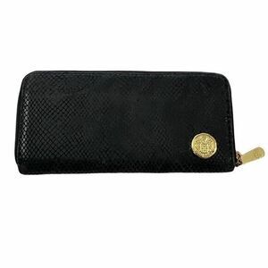 Vince Camuto Leah Leather Black Zip Wallet